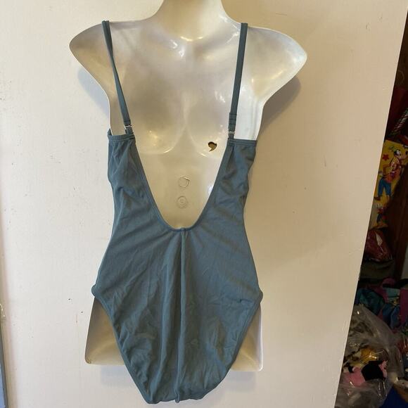 TOMMY BAHAMA Island Zone One-Piece Swimsuit 12 OliveGreen Built In Bra 1/2 Back - Picture 7 of 9